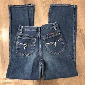 Vintage Wrangler‎ Girls 14 Slim Heart Pocket Jeans Rare High Waisted